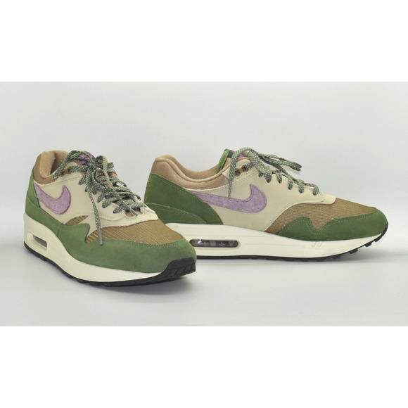 B6 Auth NIKE AIR MAX 1 NH Treeline Light Bordeaux Shoes DR9773-300 Size 9.5 - Picture 1 of 7